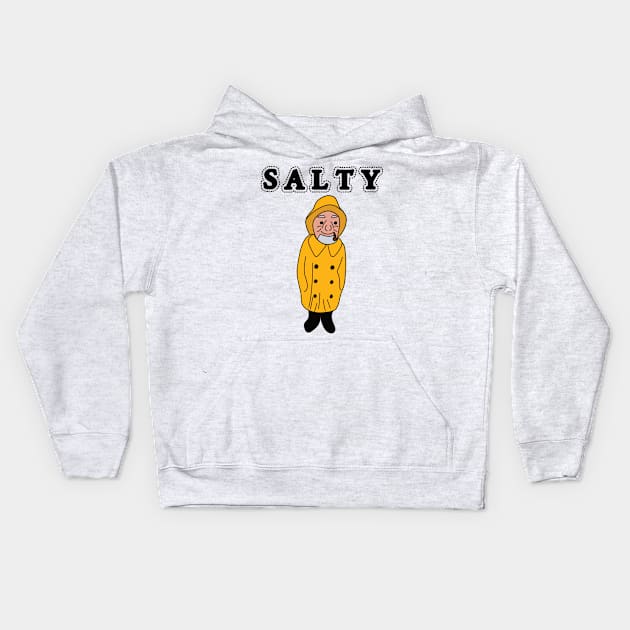 Salty Old Sailor Kids Hoodie by Alissa Carin